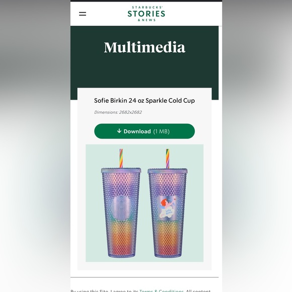 NWT Starbucks studded Sofie Birkin sparkle cold cup 24oz - Picture 4 of 5